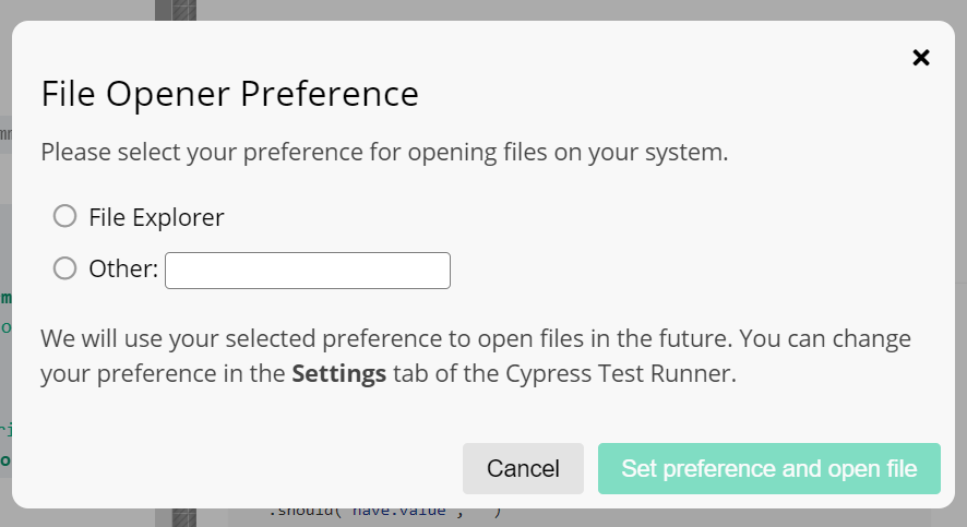 file opener preference