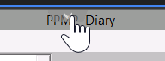 ppmp arrow at top of screen